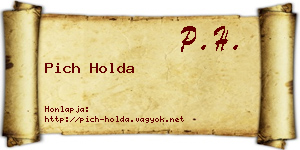 Pich Holda névjegykártya